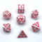 Arcane Ember White and Red Polyhedral Dice Set | 7-Dice White
