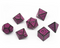 Black with Purple Ink Irregular Pattern Fill | 7-Dice Acrylic Dice Set