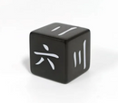 Chinese Numbers Dice | Black Dice w/White Printed Chinese Numbers (sold per piece)