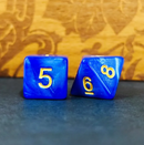 Sapphire Pearl 7-Dice Set: Precision and Elegance for Your Adventures