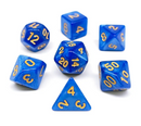 Sapphire Pearl 7-Dice Set: Precision and Elegance for Your Adventures