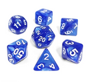 Sapphire Blaze Pearl 7-Dice Set: D&D Roleplaying Essentials