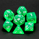 Vibrant Green Translucent Dice Set: D&D Roleplaying Essentials