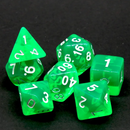 Vibrant Green Translucent Dice Set: D&D Roleplaying Essentials