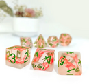 Tomato Themed Dice | 7-Dice Resin Dice Set DND Role Playing Dice