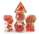 Tomato Themed Dice | 7-Dice Resin Dice Set DND Role Playing Dice