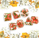 Tomato Themed Dice | 7-Dice Resin Dice Set DND Role Playing Dice