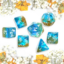 Coconut Themed Dice | 7-Dice Resin Dice Set Polyhederal Dice Set