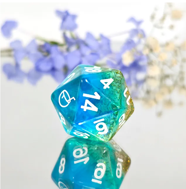 Coconut Themed Dice | 7-Dice Resin Dice Set Polyhederal Dice Set