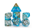 Coconut Themed Dice | 7-Dice Resin Dice Set Polyhederal Dice Set