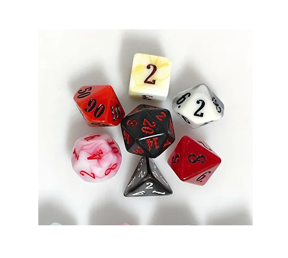 Random Blend | 7-Dice Acrylic Dice Set DND Dice Mystery