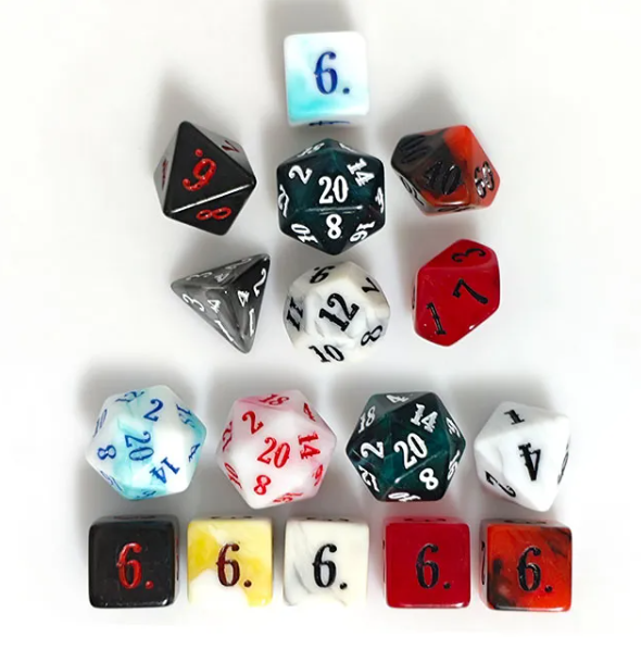 Random Blend | 7-Dice Acrylic Dice Set DND Dice Mystery