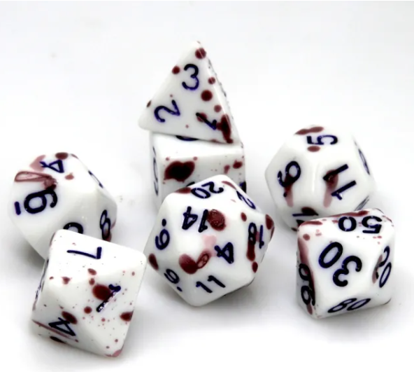 Mystic Ember: 7-Dice Acrylic DnD Set - Heat Reactive Color Change Dice