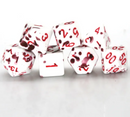 Crimson Dawn: 7-Dice Acrylic DnD Set - Heat Reactive Color Change Dice