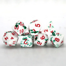 Verdant Flame: 7-Dice Acrylic DnD Set - Heat Reactive Color Change Dice