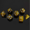 Golden Ember 7-Dice RPG Set - Amber with White Numbers