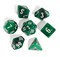 Emerald Surge 7-Dice RPG Set - Vivid Green with White Numbers