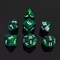 Emerald Surge 7-Dice RPG Set - Vivid Green with White Numbers