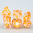 Hot Air Balloon  | 7-Dice Resin Dice Set DND Dice Orange