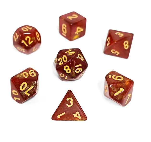 Aurora Collection - Emberglow Radiance Dice Set