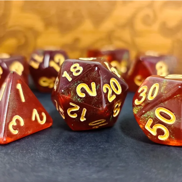 Aurora Collection - Emberglow Radiance Dice Set