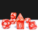 Radiant Scarlet Red Pearl 7-Dice Set: D&D Roleplaying Essentials