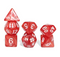 Radiant Scarlet Red Pearl 7-Dice Set: D&D Roleplaying Essentials