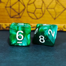 Verdant Emerald Pearl 7-Dice Set: D&D Roleplaying Essentials