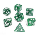 Verdant Emerald Pearl 7-Dice Set: D&D Roleplaying Essentials