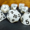 Moonlit Pearl 7-Dice Set: Shimmering Elegance for Roleplaying Adventures