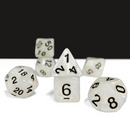 Moonlit Pearl 7-Dice Set: Shimmering Elegance for Roleplaying Adventures