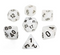 Moonlit Pearl 7-Dice Set: Shimmering Elegance for Roleplaying Adventures