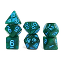 Aurora Collection – "Enchanted Emerald" 7-Dice Set