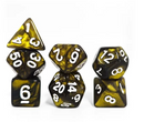 Aurora Collection – "Golden Obsidian" 7-Dice Set