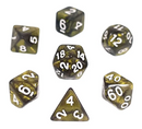 Aurora Collection – "Golden Obsidian" 7-Dice Set