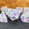 Aurora Collection – "Frosted Amethyst" 7-Dice Set