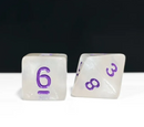 Aurora Collection – "Frosted Amethyst" 7-Dice Set