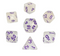 Aurora Collection – "Frosted Amethyst" 7-Dice Set