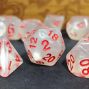 Aurora Collection – "Crimson Frost" 7-Dice Set