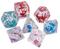 Random Liquid Core Dice 7-Dice Set | Resin Dice w/Liquid Glitter Inside