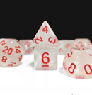 Aurora Collection – "Crimson Frost" 7-Dice Set