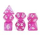 Aurora Collection - "Cosmic Pink" 7-Dice Set