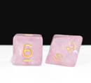 Aurora Collection - Rose Quartz Radiance Dice Set