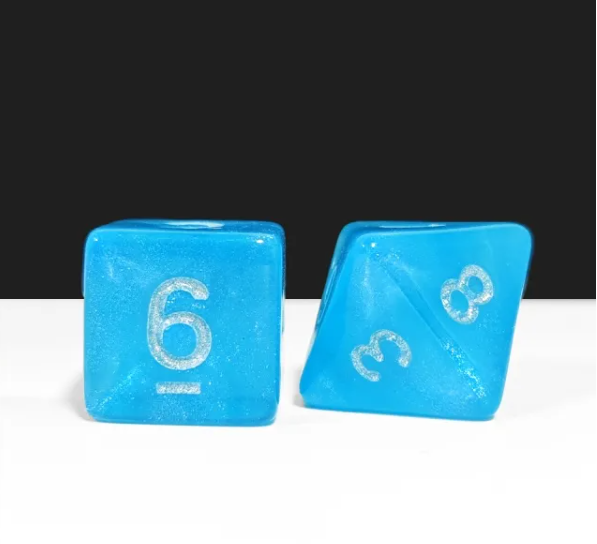 Aurora Collection - Azure Radiance Dice Set