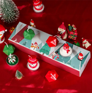 Christmas Dice Candles | 4x 30mm D20 Candles + 1 Mystery Christmas Themed Candle