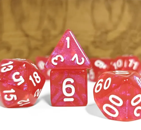 Aurora Collection - Ruby Inferno Dice Set