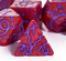 Crimson Twilight Veil Crackle Nexus: 7-Dice RPG Set