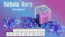 Nebula® Aura/white with Luminary | 7-Dice Set, 16mm, 12mm, d10s