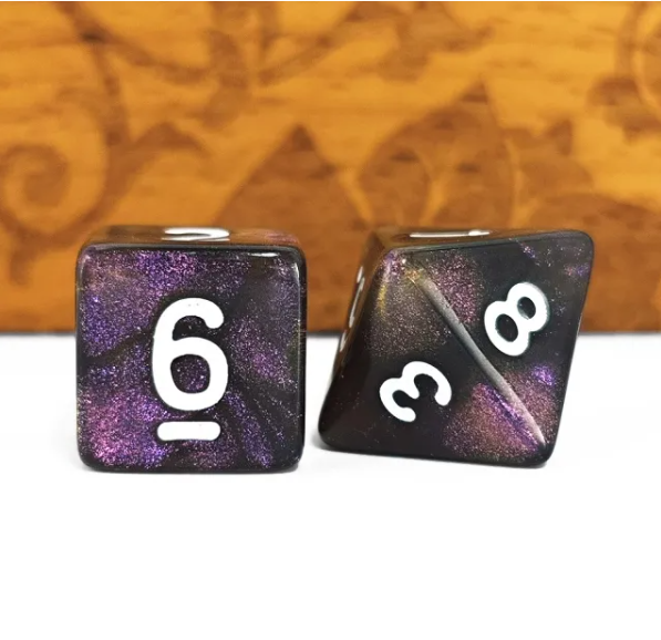 Aurora Collection -Nebula Twilight Dice Set | 7-Piece Polyhedral Set