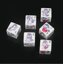 (White) Unicorn Dice | Printed d6 Dice Featuring Fantasy Animal Numbered